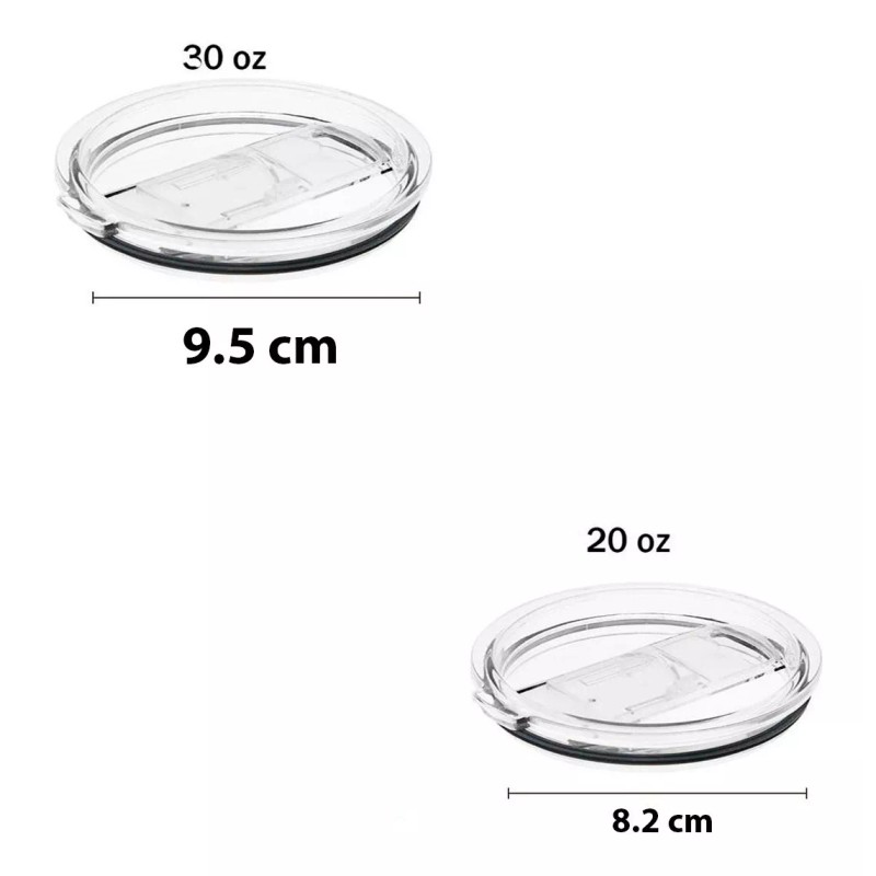 Tapa Transparente Para Vaso 30oz Deslizante No Se Derrama