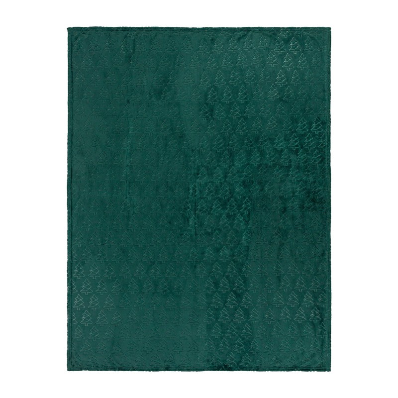 furn. Festive Trees Throw – Festive Tree Embossed Soft Flannel