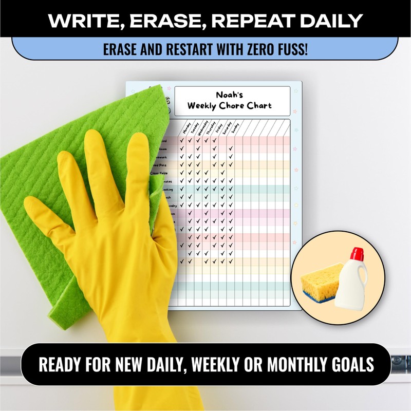Magnetic Dry Erase Incentive Chart Board | Reward and Task