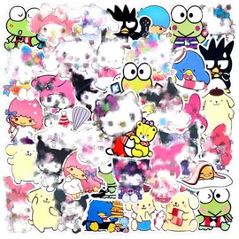 Cartoon Sticker, Waterproof Sticker, Cute Sticker Girl, Sticker Set Children's Birthday Party for Skateboards, Bottles, Tablets, School Bags, Doors