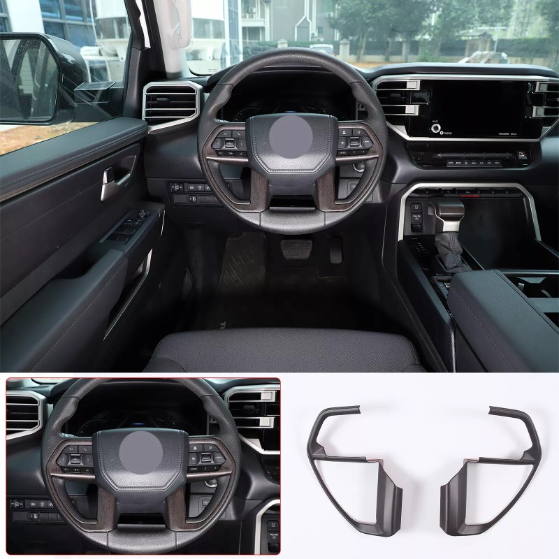 BEBECAR Oak wood Grain Steering Wheel Overlay Trim Cover Fits