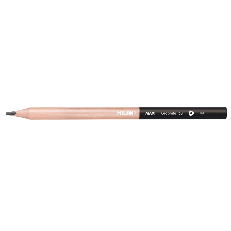 MILAN® Box of 6 6B MAXI Triangular Graphite Pencils