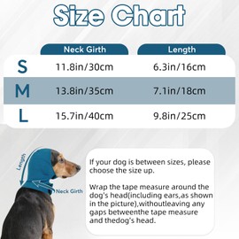 IECOii Pet Snood Ear Protection, Hoodies for Dogs, Dog Earmuffs for Dogs, Hearing Protection, Dog Hoodie, Dog Earmuffs, Noise Protection, Pet Snood for Dogs and Cats, Blue, L