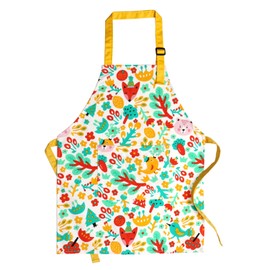 Jennice House Kids Aprons, Pure Cotton Children Artists Aprons with Adjustable Neck Strap and Pocket Child Chef Aprons for Boys and Girls Cooking Baking Painting Aprons