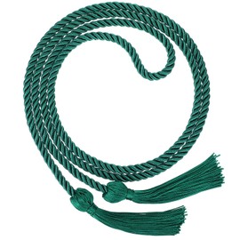 TecUnite Graduation Cords Honor 2025 Polyester Yarn Honor Cord with Tassels for Bachelor Gown for 2025 Graduation Students(Green)