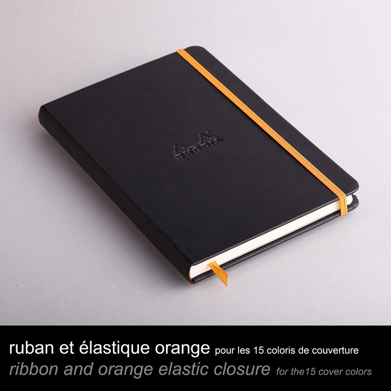 Rhodiarama Webbie Notebook, A5, Lined - Black