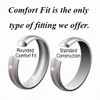QUEENWISH 8mm Red&Black Tungsten Carbide Ring Mens Two Tone Wedding