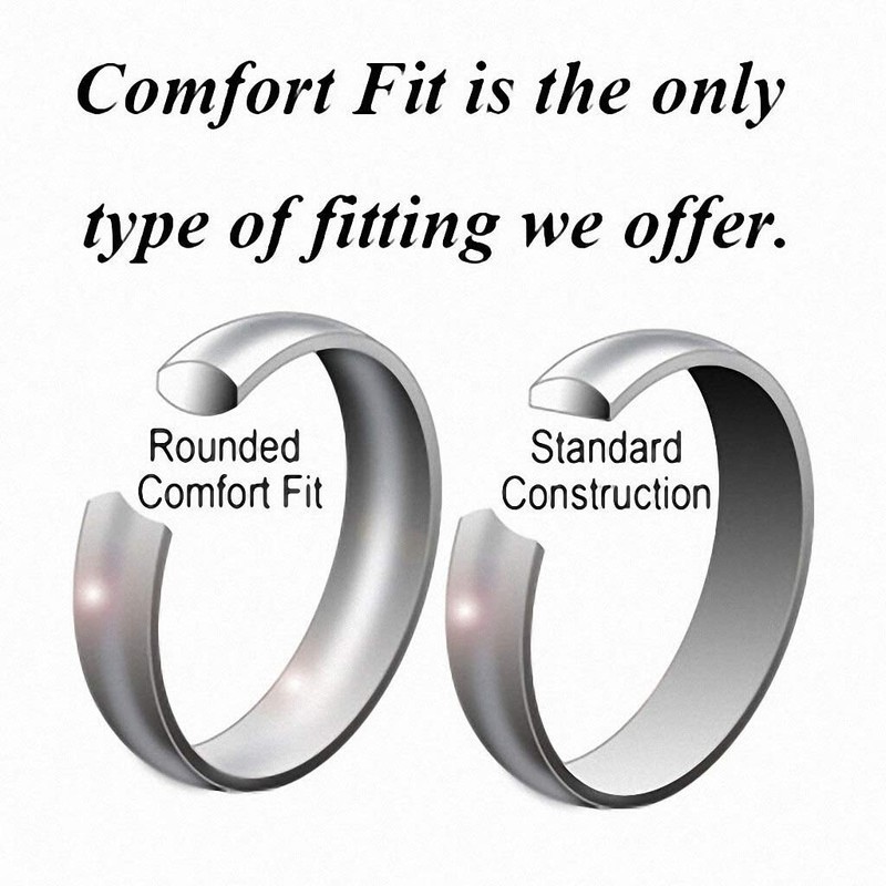 QUEENWISH 8mm Red&Black Tungsten Carbide Ring Mens Two Tone Wedding
