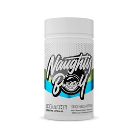 Naughty Boy Creatine Capsules, 100% Pure Creatine Monohydrate, Vegan & Keto Friendly - 120 capsules / 40 Servings