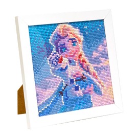 LAISU Diamond Painting with Frame for Children from 6 Years and Adults Beginners, 20 x 20 cm Cartoon 5D Diamond Painting Pictures, Small DIY Diamond Painting Mosaic Making Kit for Home Decoration