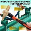 WEDO Non-Sparking Testing Hammer,Spark-free Safety, Fiberglass Handle,Beryllium Copper,Non-Magnetic,DIN Standard,BAM &