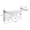 Jiabailie Wall-Mounted Steel Clothes Drying Rack,Bathroom Towel Shelf,Swivel Towel Hanger
