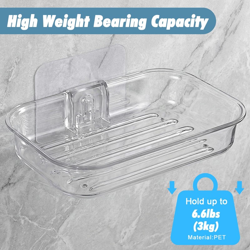 1PCS Soap Dish for Shower Wall, Shower Soap Holder Self