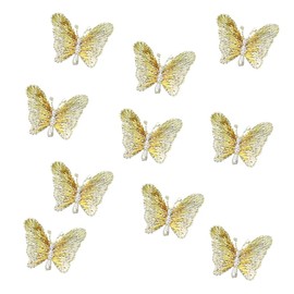 10 Pack Delicate Embroidered Patches, Butterfly Embroidery Patches, Iron On Patches, Sew On Applique Patch, Custom Backpack Patches for Boys, Girls, Kids, Super Cute! … (Silver)