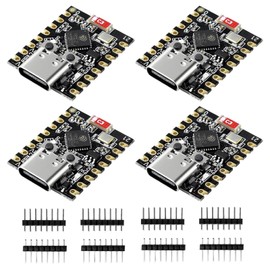 4Pcs ESP32-C3 Mini Development Board,ESP32 Supermini Board with WiFi/Bluetooth 5.0 ESP32 Mini Module, RISC-V 32-bit CPU, 160MHz, 400KB SRAM, Ideal for IoT Arduin0 Wearables & Smart Home(4-Pack)