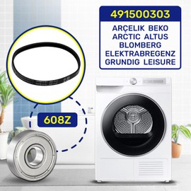 V-belt dryer Poly-V 285 PHE 4 with original code 491500303 for Beko - Made in France - warranty 10 years MONTERAL