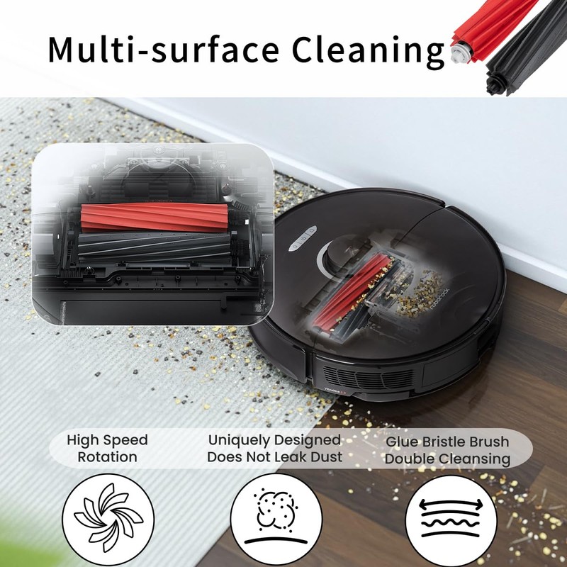 Dual Main Brushes Replacement for Roborock S8 MaxV Ultra, S8