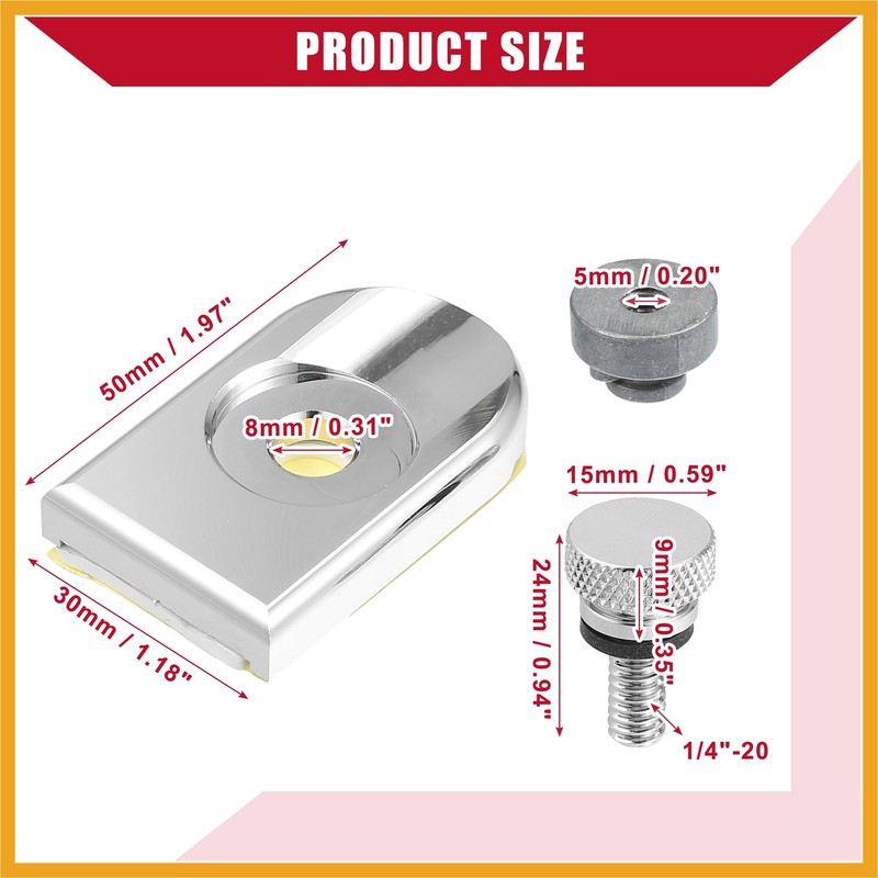 Partuto Motorcycle Seat Bolt with Cover Nut for Harley /