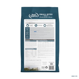 NutriSource Adult Dry Dog Food, Small Bites, Chicken and Rice, 4LB