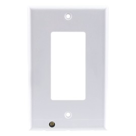 RecPro RV Outlet Cover with Nightlight | Single Opening Outlet Plate with LED Night Lights | Standard Decor, not GFCI outlets| 2 Pack