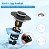 Universal Bathroom Sink Stopper Hair Catcher Upgraded with 2-Layer Detachable
