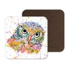 Coaster Owl British Wildlife Animals Coasters Watercolour Art Gift Work