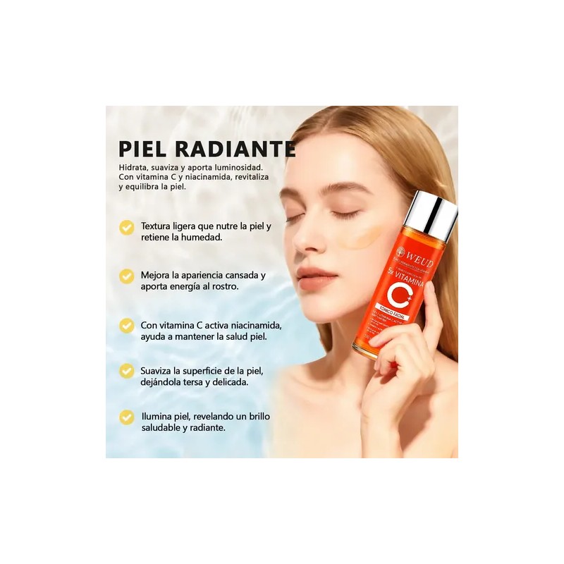 Kit Facial Weud Antiedad Hidratante Aclarante 5 Piezas