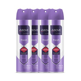 ABOVE Fresh - 48 Hours Antiperspirant Deodorant Set for Women - Dry Spray Protects Against Sweat and Body Odor - Leaves No White Marks - Delicate Scent - Cruelty and Alcohol Free - 4 pc