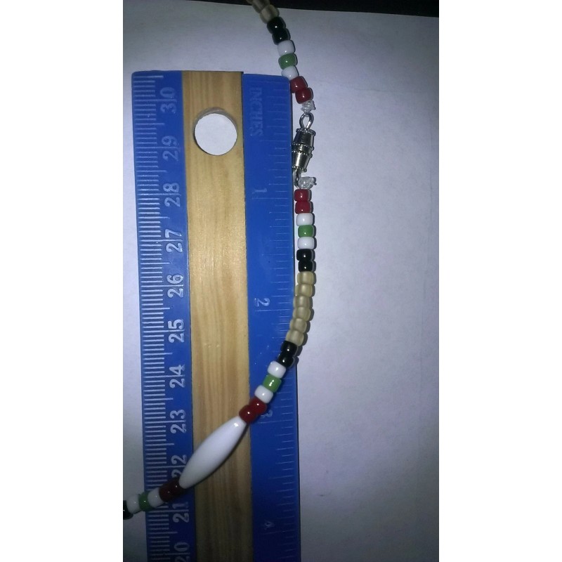 Iraq Service Ribbon Memorial Necklace - Style 3 (23 1/4