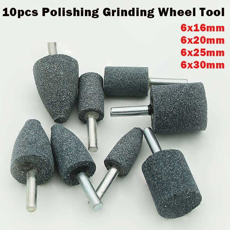10 Pcs Polishing Grinding Wheel Tool, 30mm Cylinder Abrasive Shank