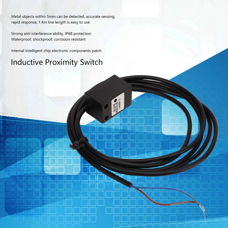 5Pcs Inductive Proximity Switch 5mm Distance IP68 Normally Open 2