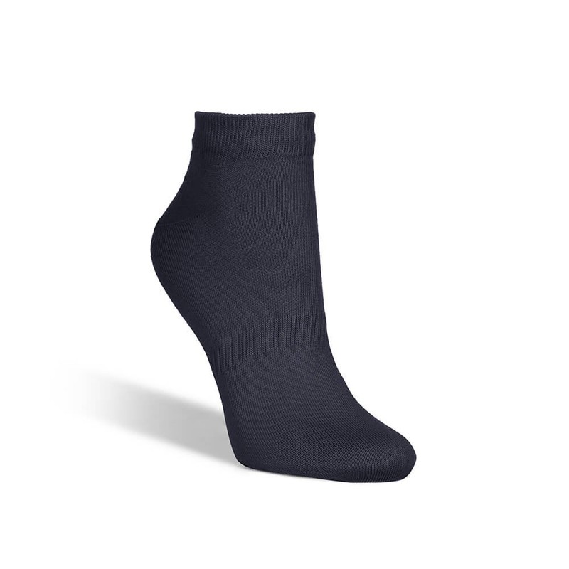 SaferSox Odor Control Ankle Sneaker Socks (L, 3 Pack Navy)