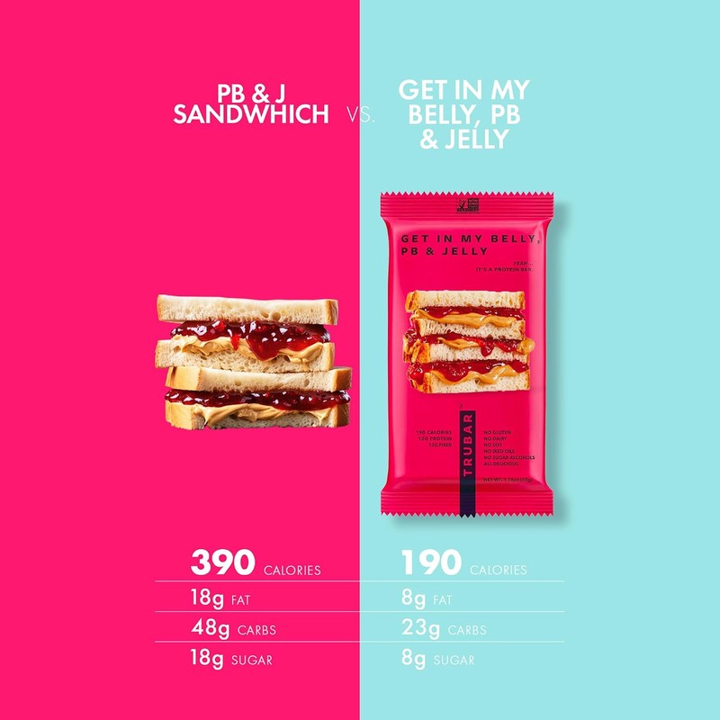 TRUBAR- “Barra de Proteína Vegana, Get In My Belly PB