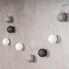 levandeo levandeo 10er Lichterkette LED Kugeln Lampions Baumwolle Grau Wei?