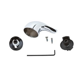 Moen Chrome Metal Replacement Lever Shower Handle Kit for Single Handle Tub and Shower Faucets, 100657