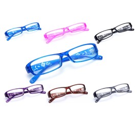 4sold (TM Slim Blume Lesebrillen Retro Black, Brown dunkelbraun +1.5 or +2.00 or +2.5 or +3.0 or +3.5 or +4.00 (Brown, 3.00)