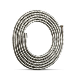 OFFO Shower Hose, 198 in Kink Free Stainless Steel Shower Hose Attachment Electroplating Handheld Shower Head Hose Flex Hoses Extension with Brass Insert & Nut for Pet Bathing Cleaning, Nickel Gray
