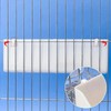 1 pc - Double grid stand bird feeding trough parrot