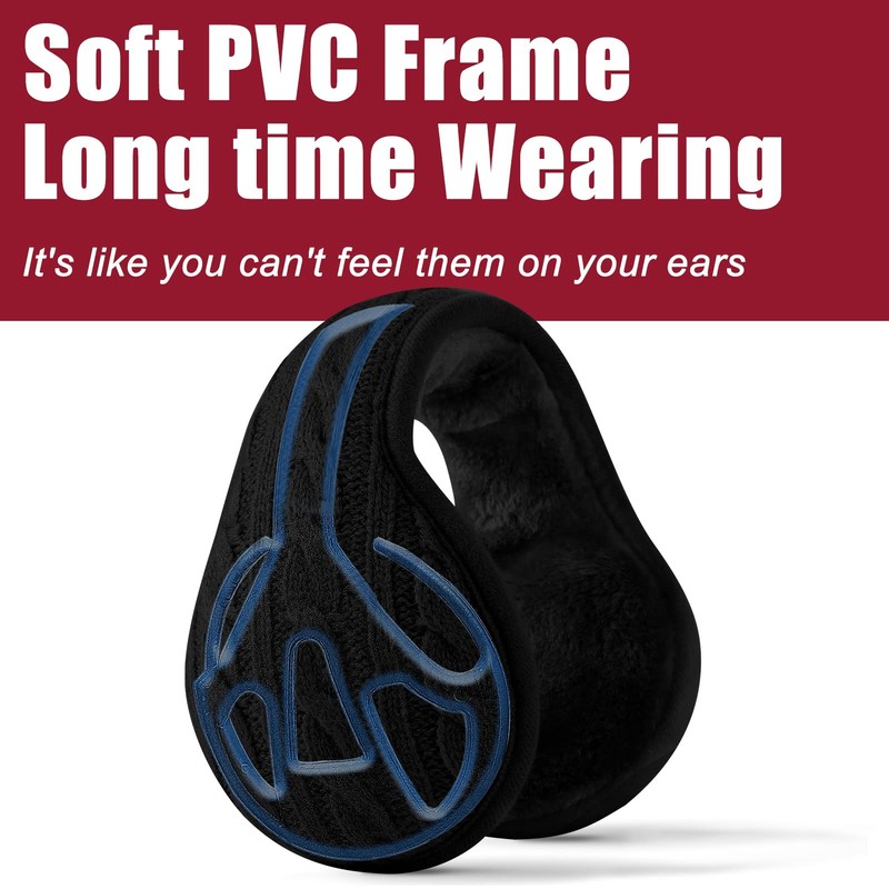 GERGELLA Ear Warmers For Men Women Foldable Fleece Unisex Winter