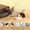 NIUYOU Interactive Chirping Bird Cat Toys with Flapping Wings,2025 Simulated