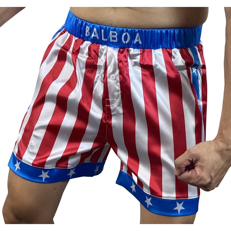 Rocky American Flag Boxing Shorts Apollo Creed Replica Short Trunks