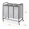 Whitmor Triple Laundry Sorter - 3 Removable Bags with Easy-Grip