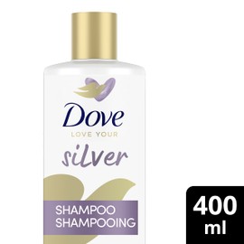 Dove Dove Gorgeous Grays Shampoo lightweight system for hair volume & radiant shine with less brassiness, sulfate free shampoo with biotin complex 400 ml