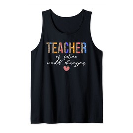 Teacher Of future world changers Leopard boho style Tank Top
