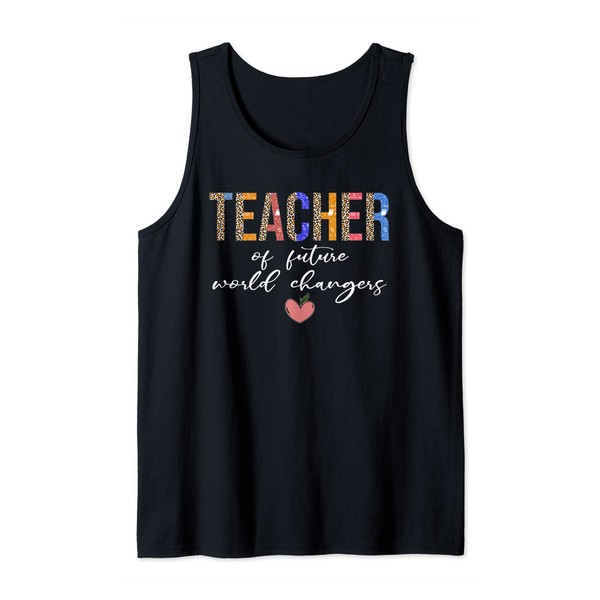 Teacher Of future world changers Leopard boho style Tank Top