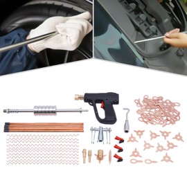 SEANESZTI 86PCS Dent Puller Welder Kit, Car Body Spot Repair Device Stud Welding Hammer Gun with 50pcs Dent Straightening Drill Bits, Car Body Spot Repair Device Stud Welding Hammer Gun Set