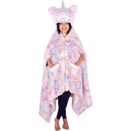 Cozy Critter Wrap Blanket for Adult|Cute Animal Designs |Super Soft and Warm| Oversized Blanket - Critter Wrap Unicorn