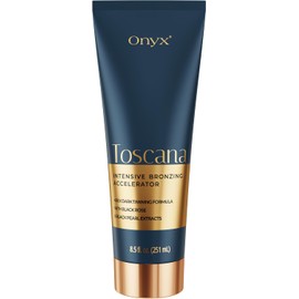Loción de Bronceado para Camas de Bronceado Onyx Toscana con Bronceador y Acelerador - Loción Bronceadora para Hombres -Acelerador de Bronceado -Fórmula sin Diferencia en Lineas de Bronceado y Manchas