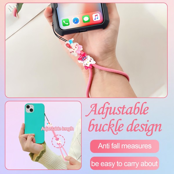 Ezelisy Ezelisy Phone Charm Wrist Strap - 4Pcs Adjustable Nylon