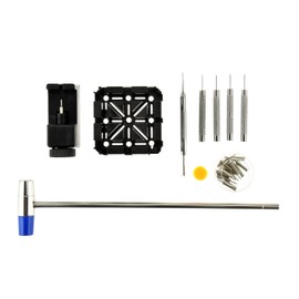 SE 21-Piece Professional Watch Repair Kit with Hammer, Pin Punches, Link Remover, and Spring Bar Tool - JT6216